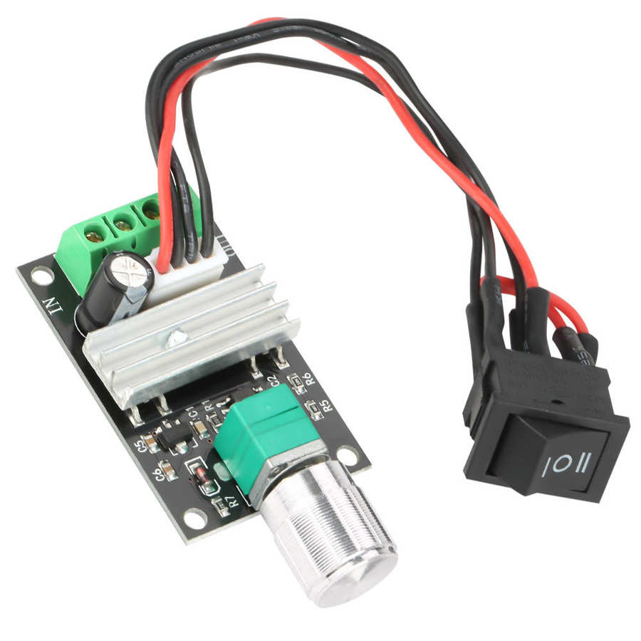 DC 6V/12V/24V 3A PWM Motor Reversible Controller Regulator with Switch