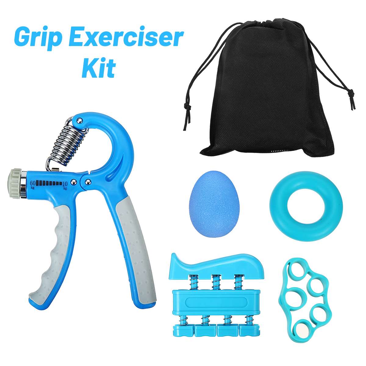 6Stck einstellen Fitnessstudio Fitness Einstellbare Hand Griff Finger Unterarm Stärke Muskel Erholung Hand Greifer Trainer Trainer Ausbildung Bausatz