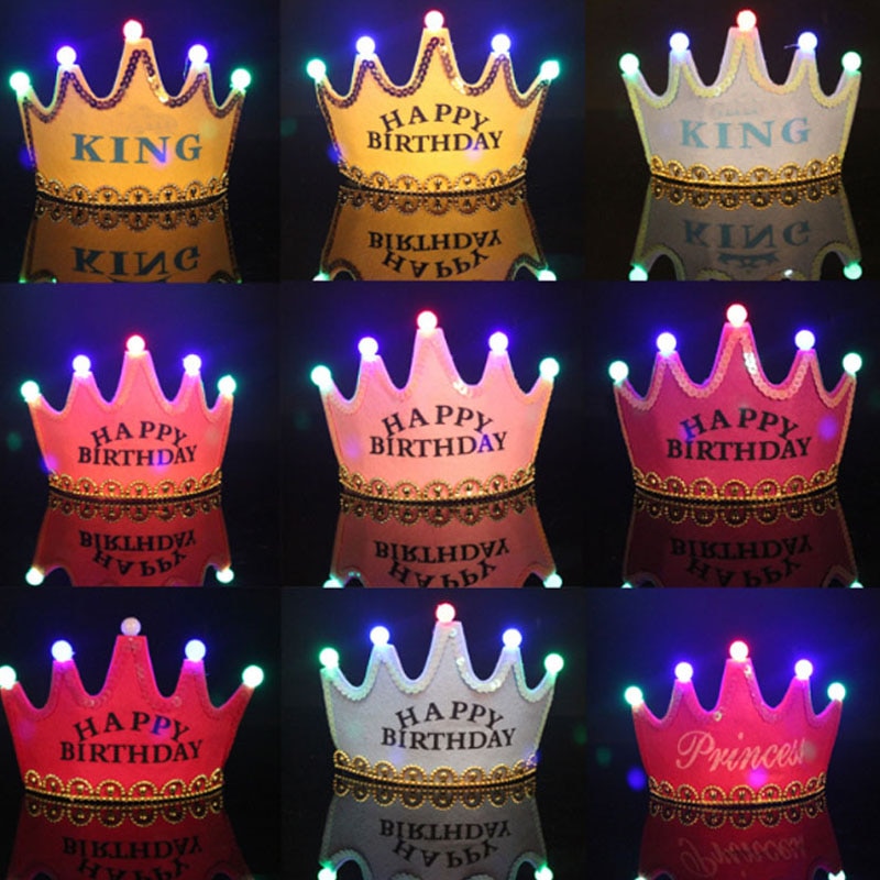 Enfants adultes LED clignotant tiare couronne bandeau brillant lumière jusqu'à anniversaire chapeau fête de mariage Led décor Navidad noël