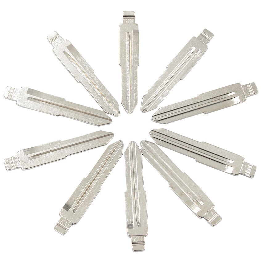 Lame de clé universelle pour télécommande KD, numéro 62, vierge en métal, pour Mitsubishi, 10 pièces/lot