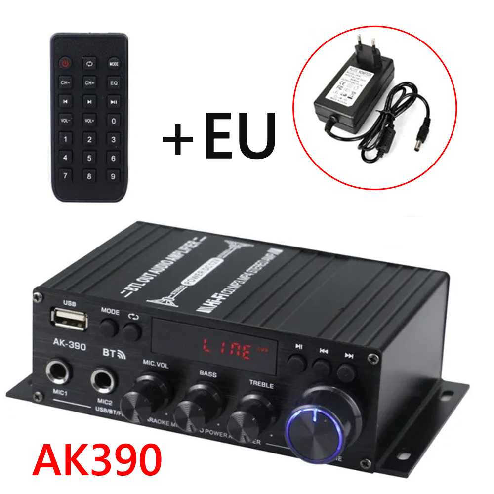Woopker AK55/AK45 Pro/AK390/AK380 Sound Amplifier Bluetooth Amplifier HiFi Digital Audio Subwoofer 2 Channel FM USB Home Theater: Khaki