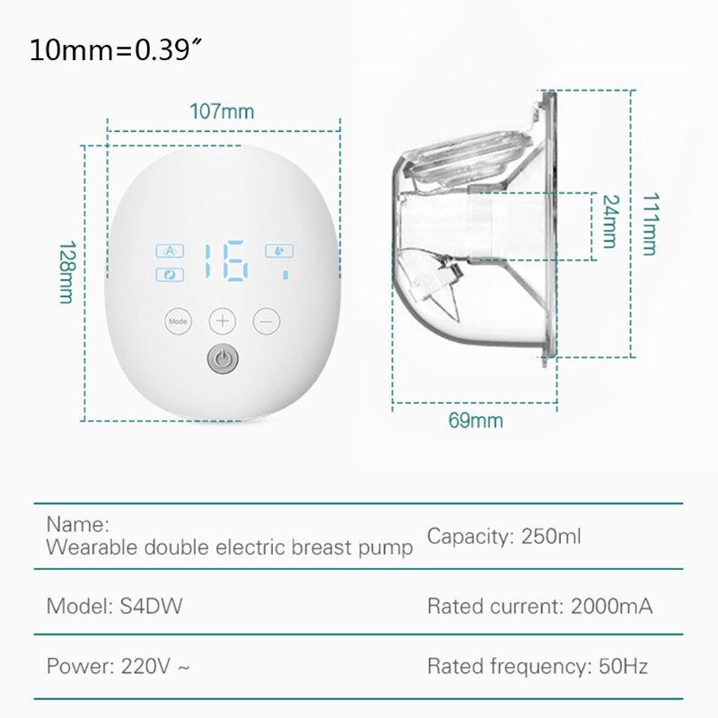 Elektrische Brust Pumpe Doppel Stille Tragbare Automatische Melker USB Milch Auszieher J2HD