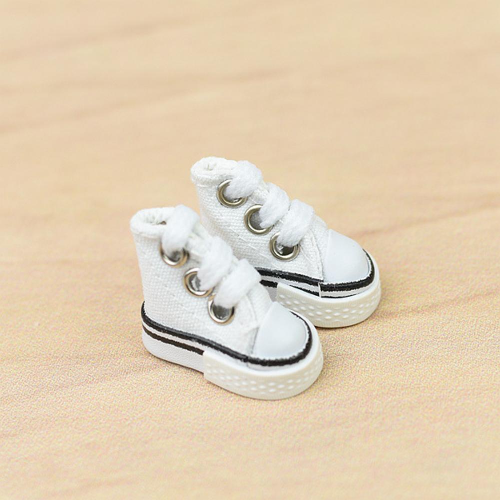 1 stk mini finger sko søde skate board sko dukke sko fingerboard sko til finger breakdance gribebræt 3.5cm #580: Hvid