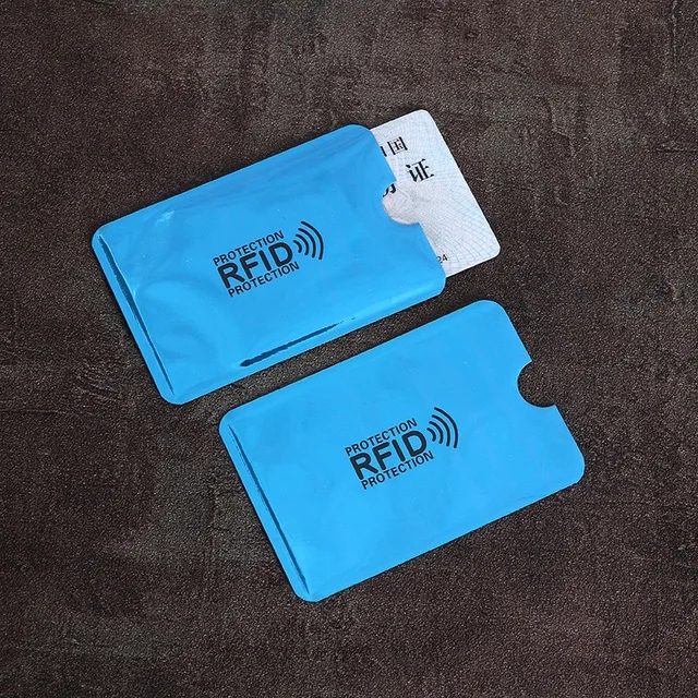 10 stücke Anti-Scan-Schutz karten hülle Anti magnetische Aluminium folie tragbare Bankkarte halter Kredit NFC RFID-Kartens chutz hülle: Orange