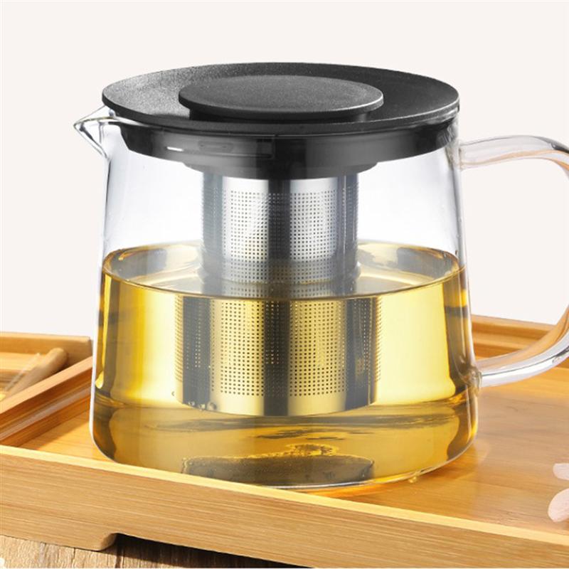 Household Glass Teapot Heat Resistant Glass Tea Pot Healthy Teapot Heatable Kettle 600ml/1000ml/1500ml