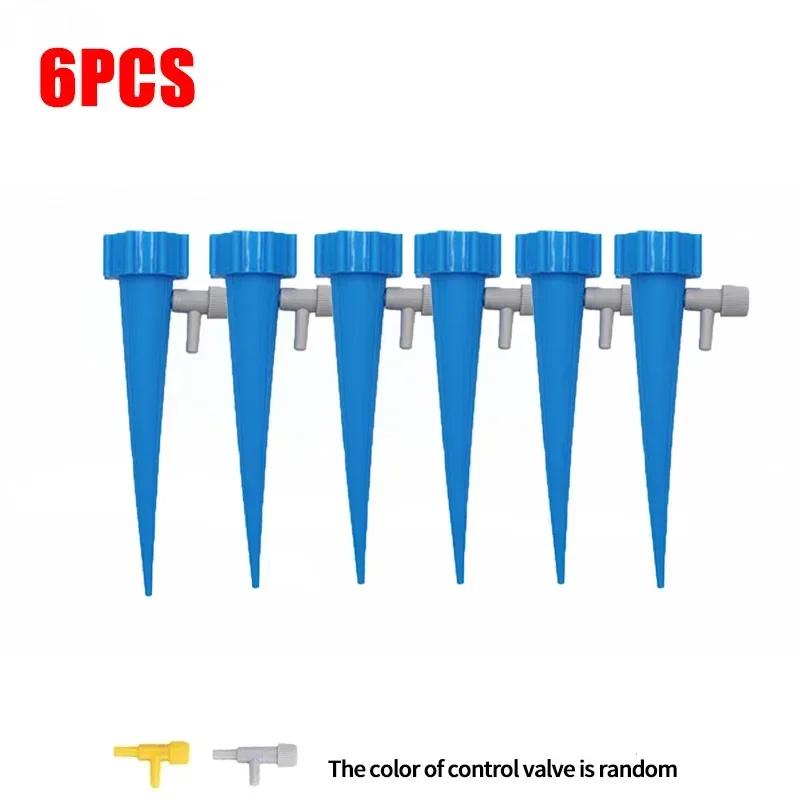 Sistema de riego por goteo automático, autorriego ajustable para plantas de flores, invernadero, jardín, dispositivo de goteo de agua automático: Gris claro