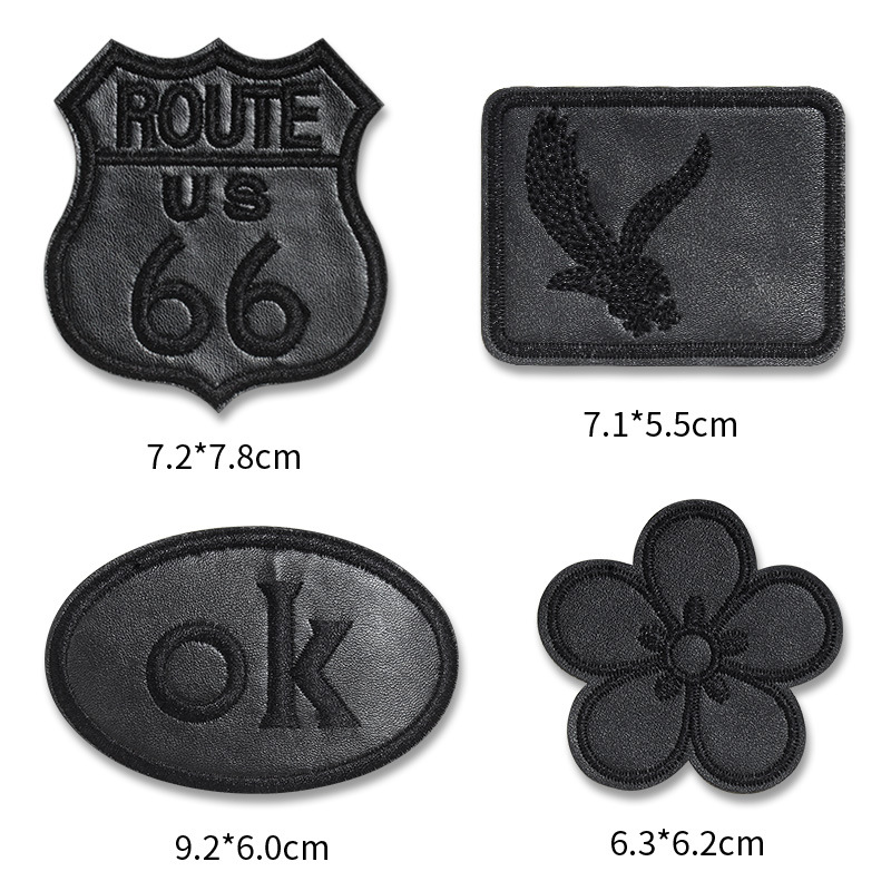 Parche negro autoadhesivo sin costura para chaqueta de plumón, ropa de cuero, bolsas de reparación de alta gama, parche de tela con patrón de decoración de agujeros: Rosa