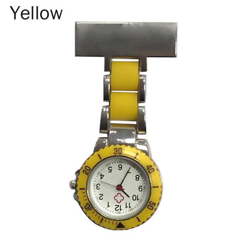 Clip-on Horloges Voor Verpleegsters Horloge Met Siliconen Hoes Draagbaar Verpleegstershorloge Dokter Horloge Krijt Voor Kleding Zak Kenteken Wit Verpleegkundige Metaal