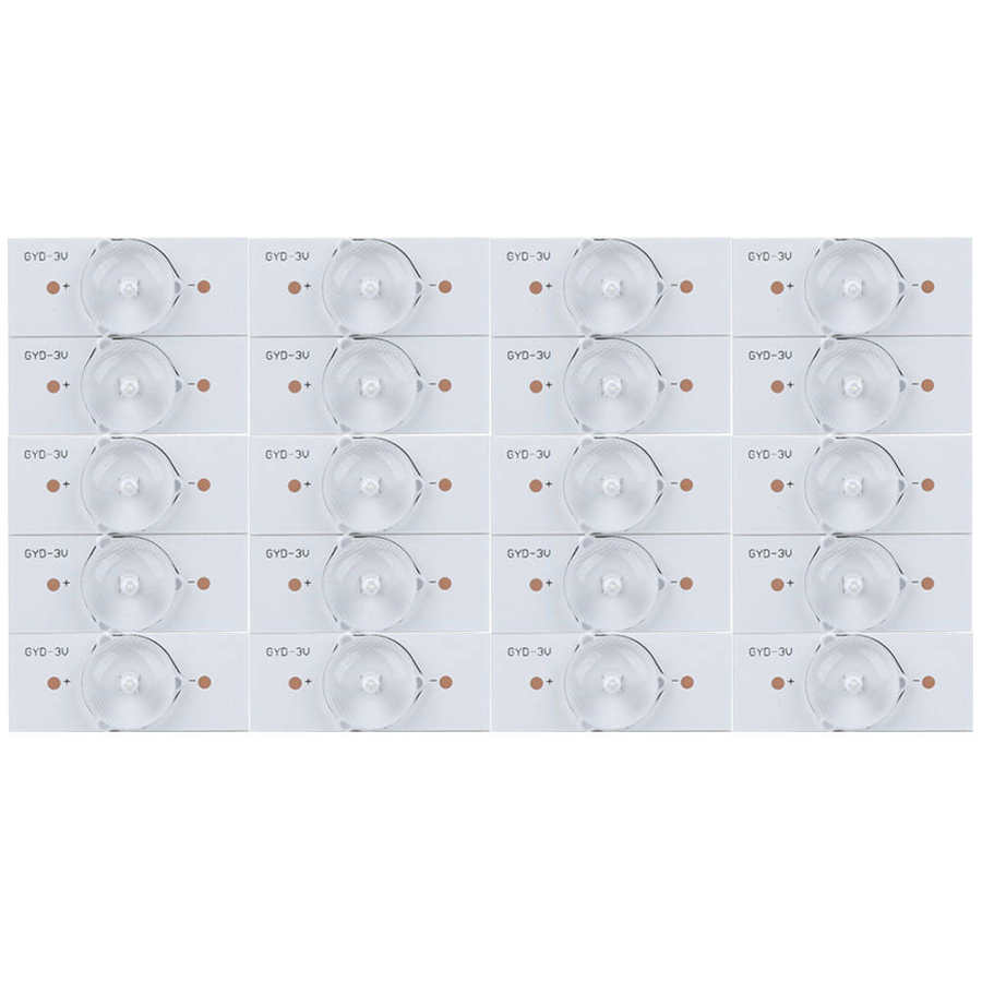 3V SMD Lamp Beads with Fiberglass Board Concave Lens Fliter Strips for LED TV Repair Electrical