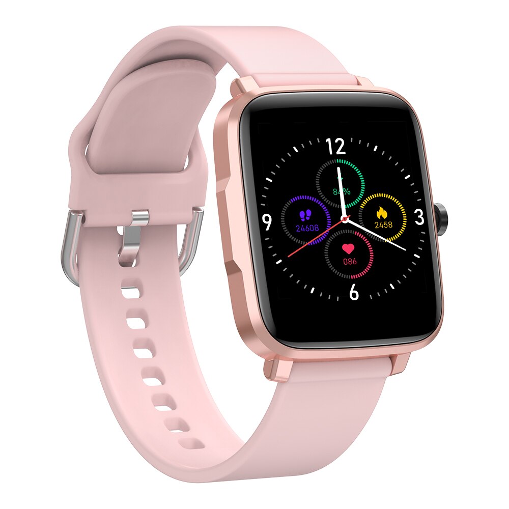F2 Smart watches to check body temperature/Extra long standby 30 days/1.54 inch full touch screen has smooth interaction: Pink