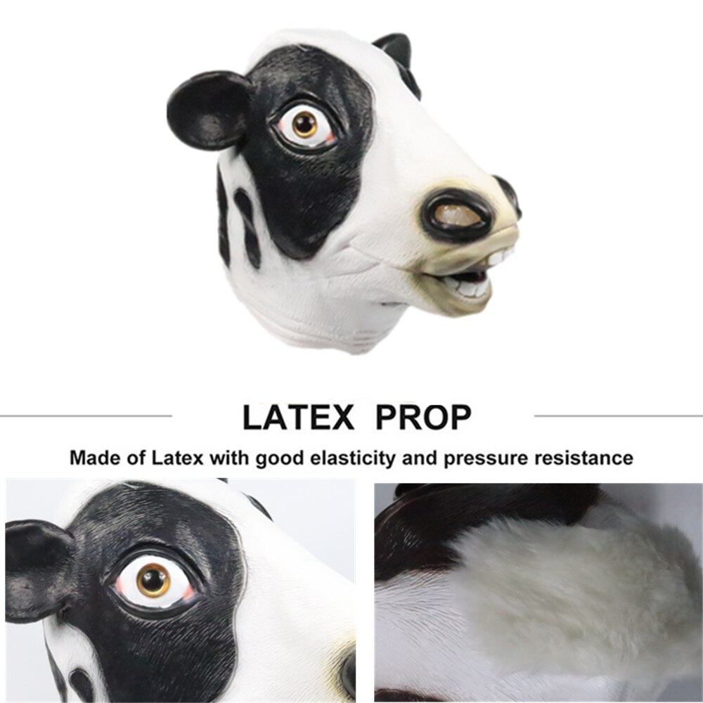 Halloween scary cow mask animal latex party fun fun horse panda animal Mask kid party masquerade ball mask