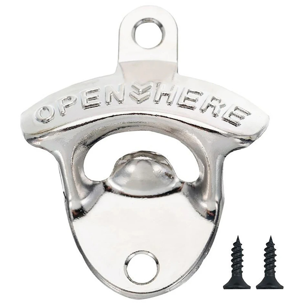 Zinc Alloy Wall Bottle Opener Kitchen Bottle Opener Retro Alloy Wall Mounted with Screws Party Antique Beer Bottle Opener: green