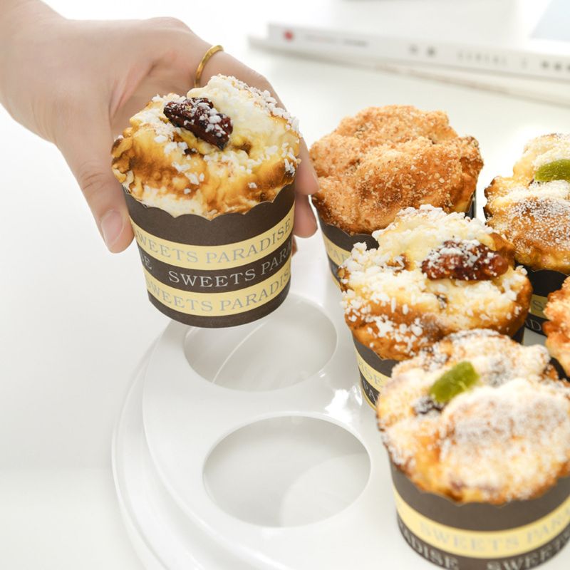 Portable Plastic Round Cupcake Container Dessert Cake Storage Box Handheld Carrier Wedding Kitchen Supplies