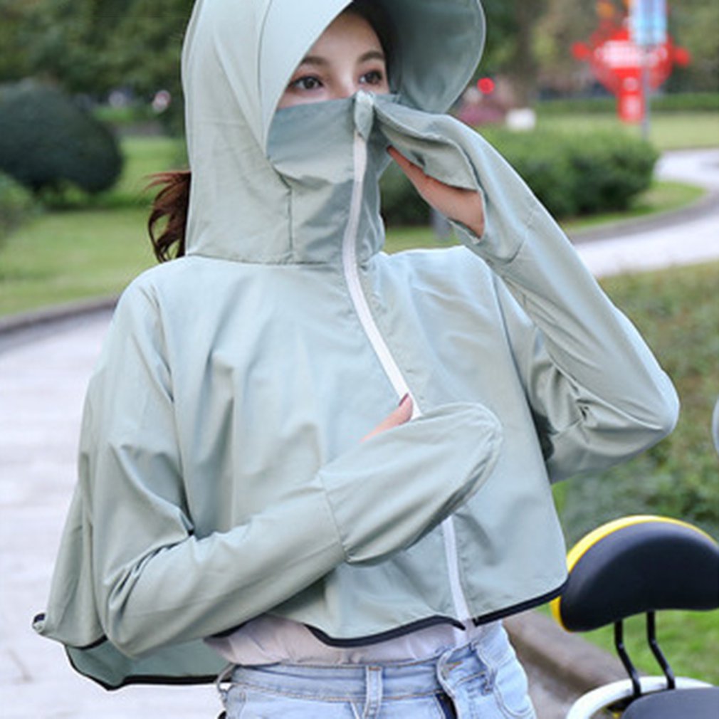 Sun Protection Clothing Female Summer Sun Protection Shirt Outdoor Cycling Anti-Uv Sun Protection Clothing Thin Coat