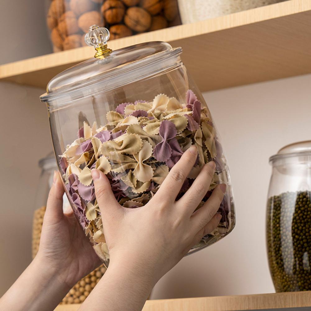 Kitchen Stackable Sealed Jar Plastic Food Storage Box Multigrain Tank Bottle Dried Fruit Tea Storage Containers ﻿
