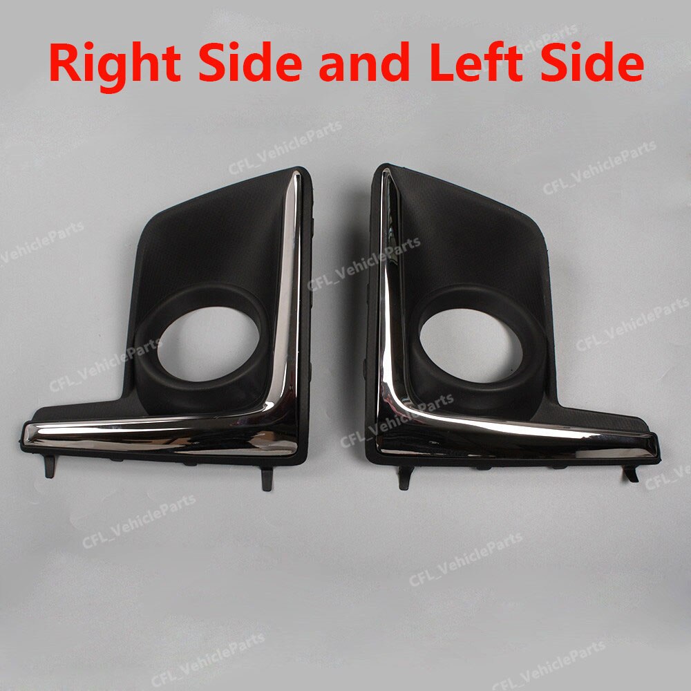 Fog Light Trim Set For 2016-2017 Subaru Crosstrek – Left & Right, Textured Black (2 Pieces)