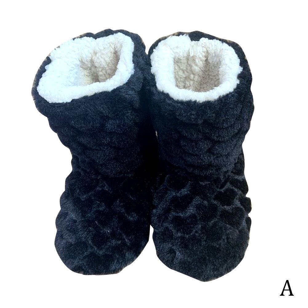 1 Pair Thick Socks Slipper Warm Ultra-Plush Anti-Slip High Floor Indoor Boots Winter Floor Long B9S4: A / 35