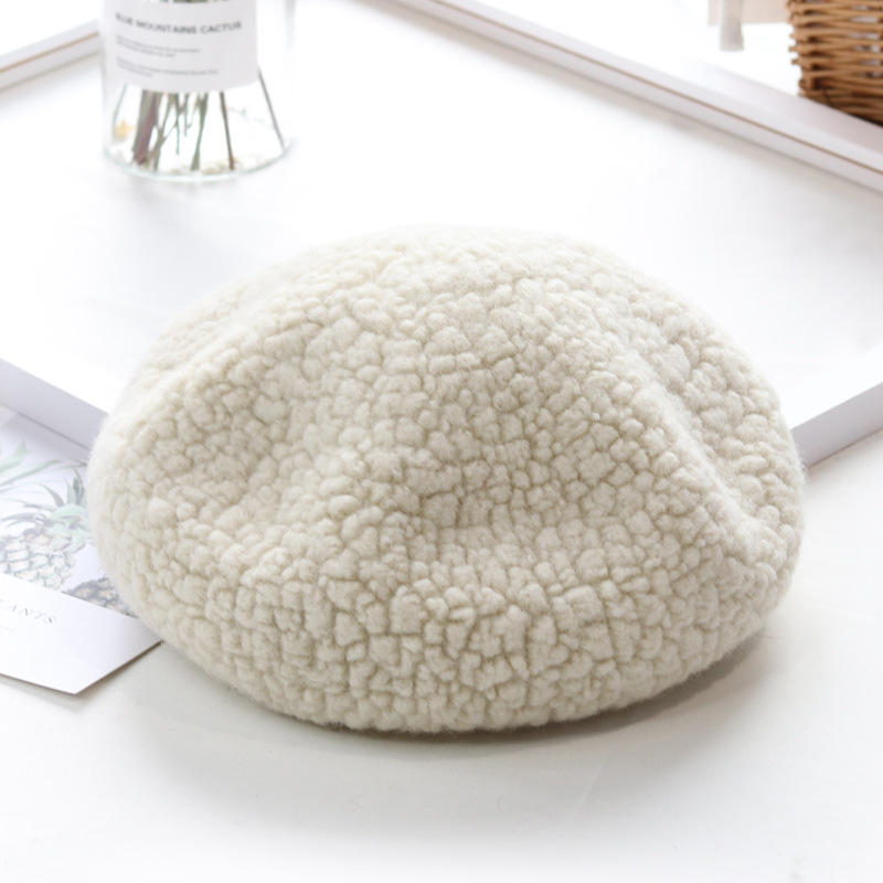Kleurstellingen Vrouw Winter Hoed Wol Effen Baret Vrouwelijke Soft 100% Wol Hoed Vrouwen Real Warme Wollen Boina: 4