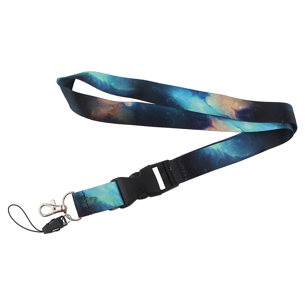 CB431 Starry Sky Art Lanyard Card Holder Student Hanging Neck Phone Lanyard Badge Subway Access Card Holder Office Accessories: 1