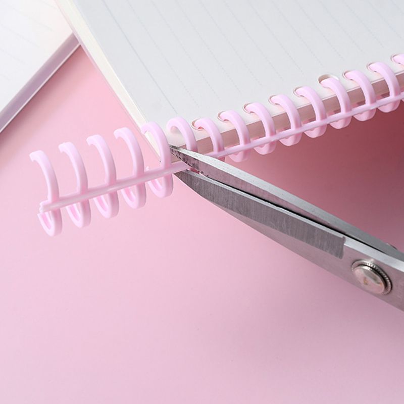 5pcs 30 Hole Loose-leaf Plastic Binding Ring Spring Spiral Rings for 30 Holes A4 A5 A6 Paper Notebook Stationery Office Supplies