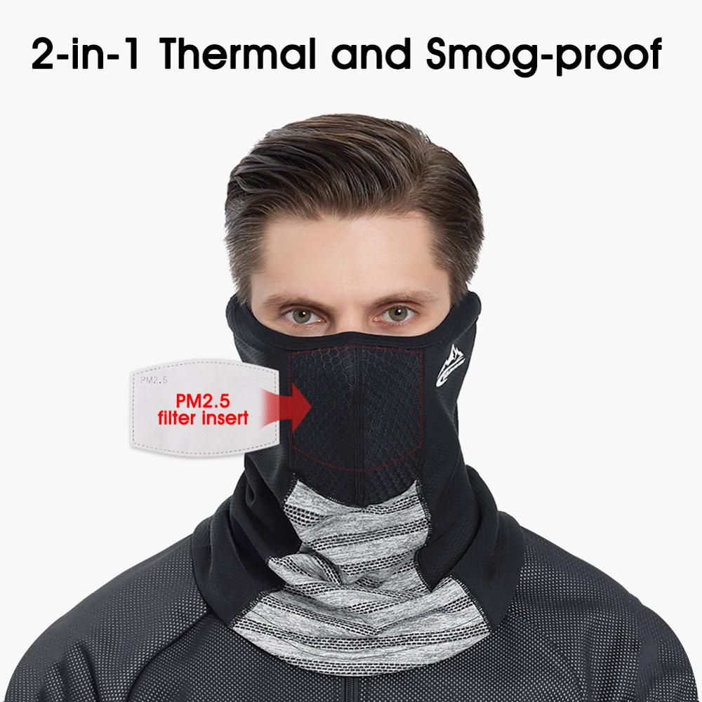Mannen Winter Thermische Fleece Bandana Buff Hals Warm Gaiter Sport Gezicht Oor Cover Half Masker Snowboard Ski Wandelen Fietsen Sjaal