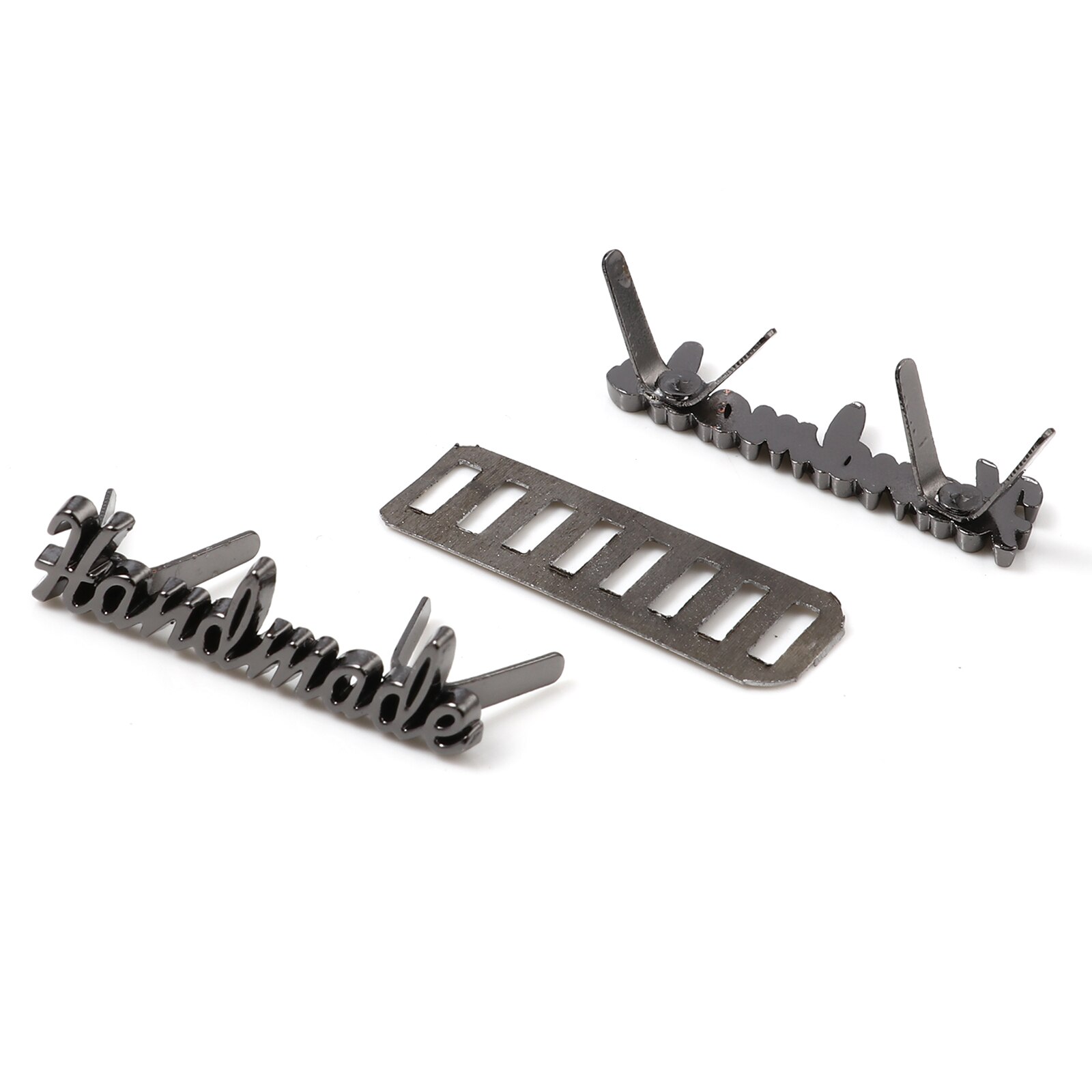 5 sett håndlagde bokstaver metalletiketter tag gjør-det-selv håndverksøm dekorasjonsetiketter tags tilbehør til jeans sko vesker håndlaget merkelapp: 3