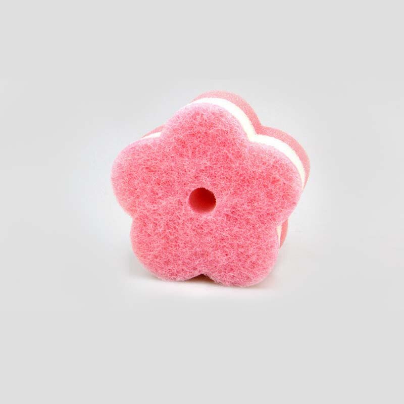 1Pcs Sponzen Schuursponsjes Ronde Zonnebloem Vormige Keuken Spons Borstel Servies Glas Wassen Gerechten Thuis Schoonmaken Tool: 03