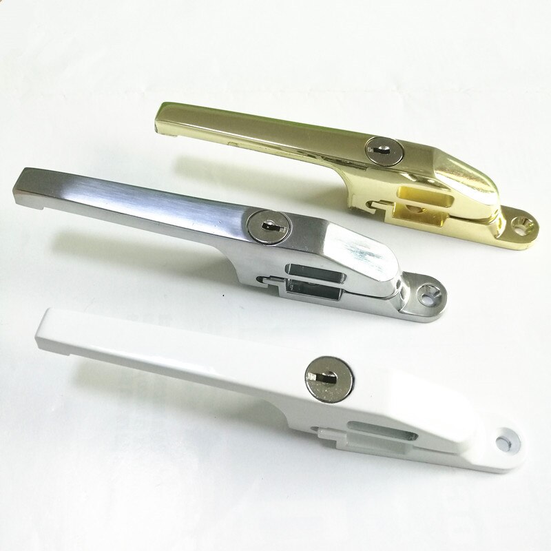 Locking Casement Fastener Window Handle Latch Locks Zinc Alloy Window Handle Lock with Key