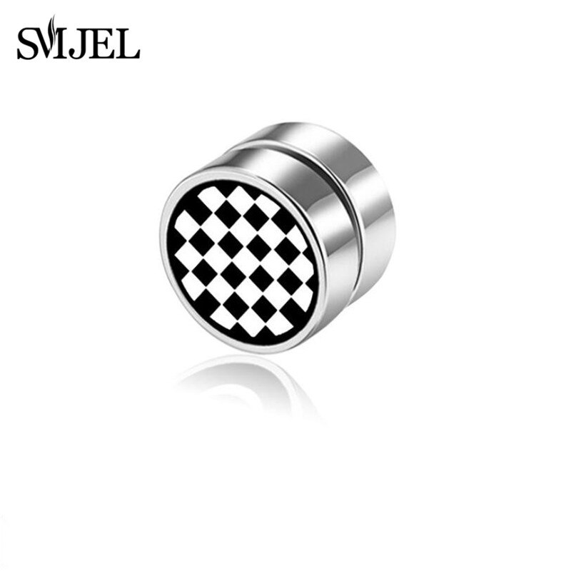 Pendientes Punk con imán fuerte para hombre y mujer, aretes sin perforación, aretes falsos, sin agujero para la oreja, , accesorios de joyería: Chapado en zinc azul