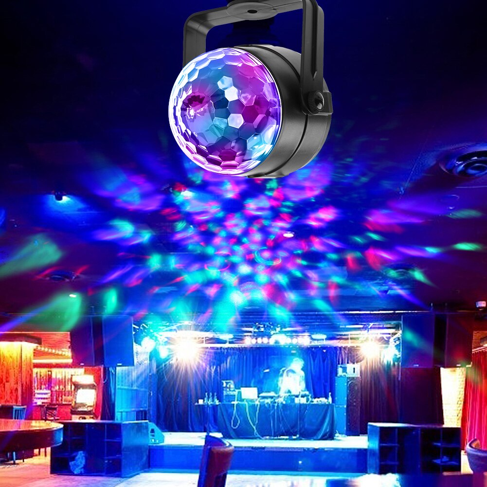 Led Crystal Magische Roterende Bal Lichten Mini Rgb Sound Activated Disco Licht Muziek Kerst Ktv Party Eu/Us 100-240V