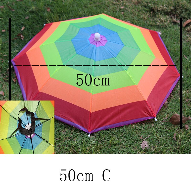 YADA Headwear Kappe Kopf Hüte Tragbare Kopf Regenschirm Hütte Angeln Kappen Punkt Spitze Regenschirm Sport Kappe Handarbeit draussen Regenschirm YD153: C
