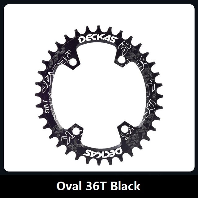 Deckas 96BCD Round / Oval Narrow Wide Chainring 32T 34T 36T 38T Mountain Bike Chainring for SHIMANO XT SLX M7000/M8000/M9000: Oval 36T Black