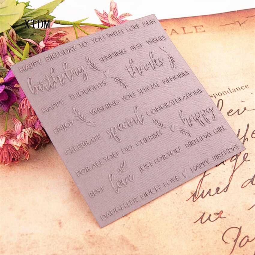 plastic clock template letter craft card making paper card album wedding decoration clip Embossing folders