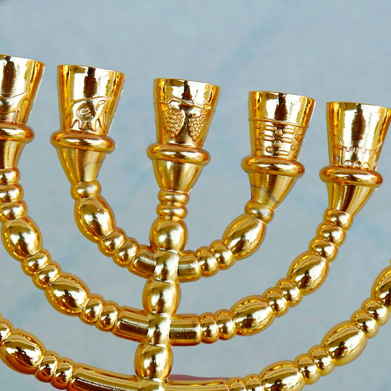 Bougeoirs du christ Menorah à 7 branches, support de lampe doré, temple saint, prière musulmane, chandelier, articles religieux, maison