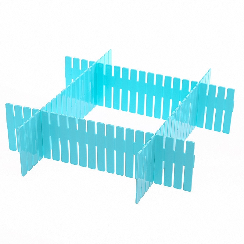 4Pcs DIY Plastic Drawer Grid Separator Divider Partition Storage Organizer Underwear Socks makeup Clapboard mx7051643