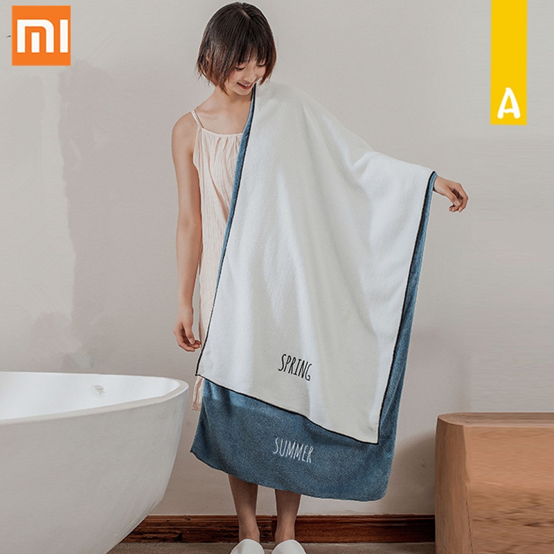 Xiaomi Mijia Coral Fleece Badhanddoek Wrap Microfiber Handdoek Absorberende En Sneldrogende Comfortabele Huidvriendelijke Bad Handdoek