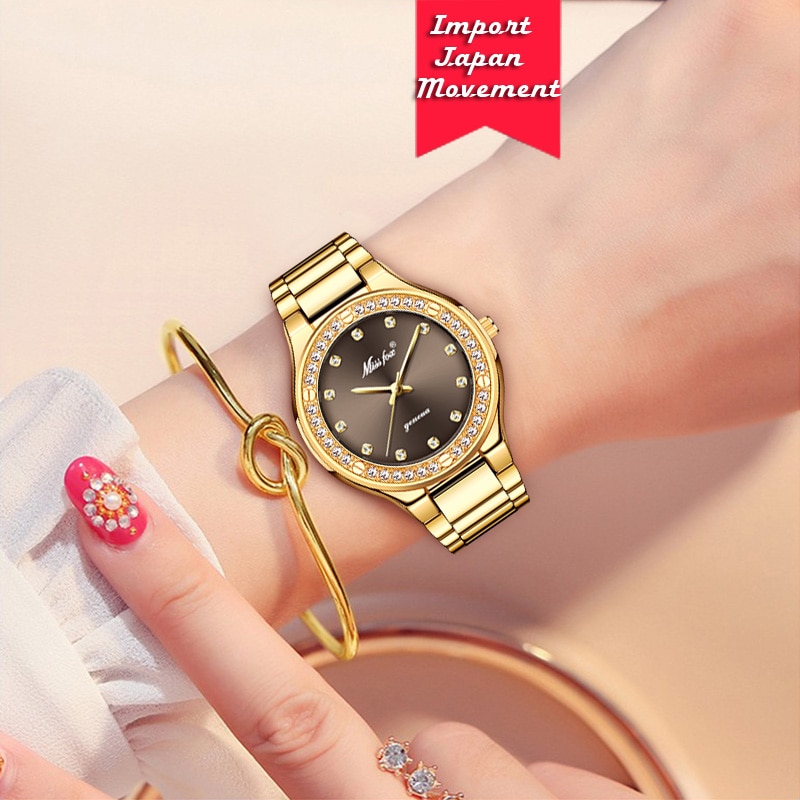 Missfox dameshorloge, beroemd merk luxe zakelijke zilveren polshorloges, waterdichte stalen armband, klok voor geliefden