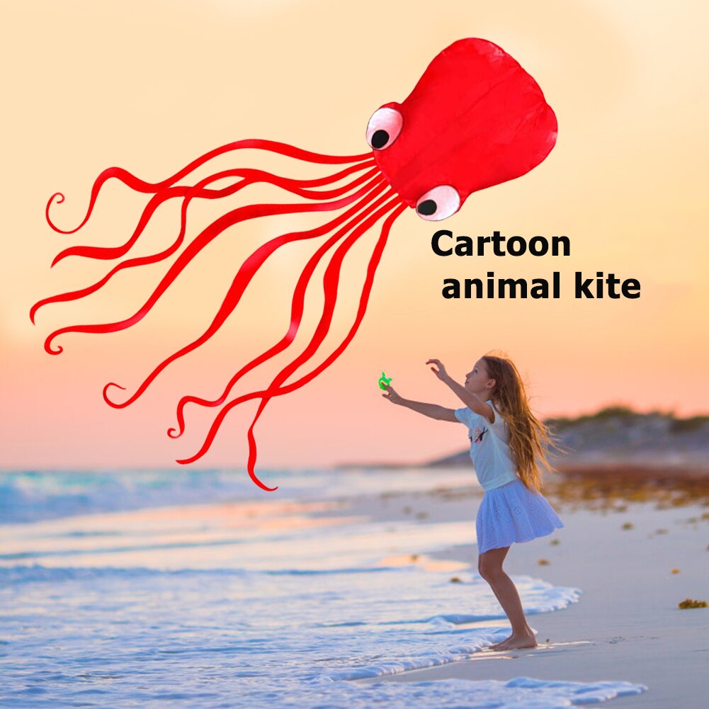3D Zachte Octopus Vlieger Cartoon Dier Outdoor Windzak Zachte Kite Outdoor Makkelijk Te Vliegen Kinderen Speelgoed Voor Kerst Jaar