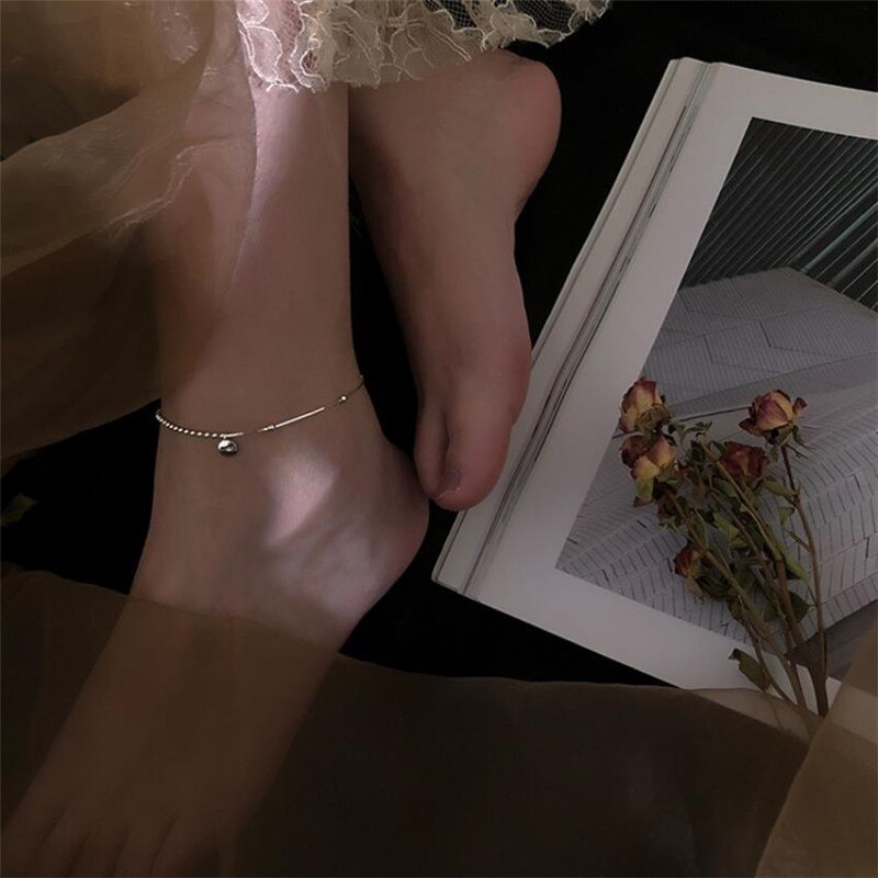 Princess Balls Anklets For Women Jewelry Top 925 Sterling Silver Anklet Girl Charm Foot Accessories Birthday