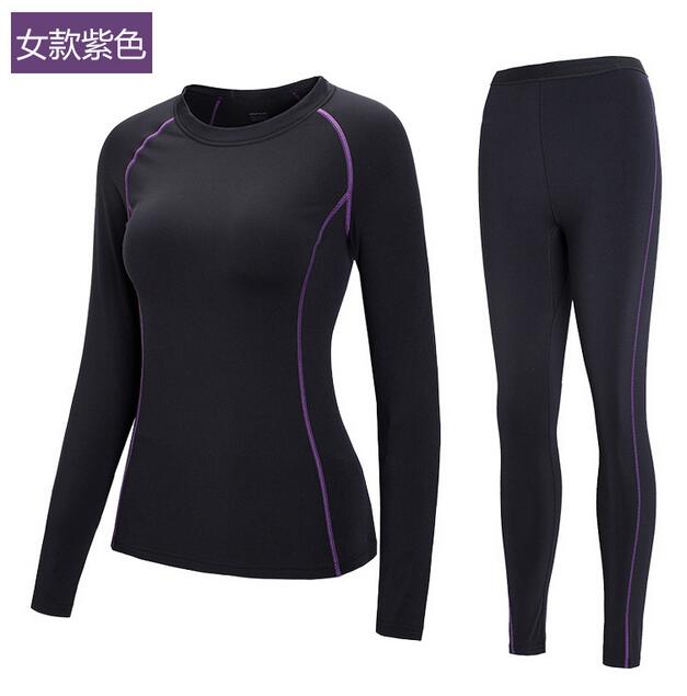 Winter Thermisch Ondergoed Mannen Ski Ondergoed Vrouwen Winter Ondergoed Mannen Thermische Snowboard Ondergoed Vrouwen Skipak Mannen Sneeuw: Xxxl / women purple