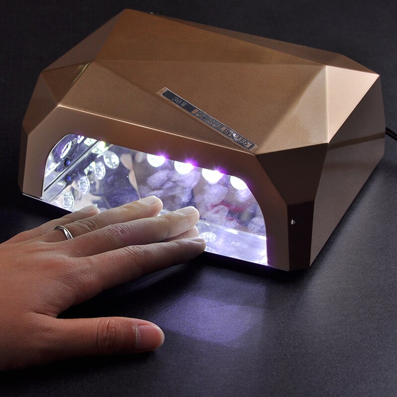 Nageldroger in diamantvorm, led-uv-lamp, 36 w gelnagelmachines, droge nagels, nagellakbeschermingslamp voor manicure