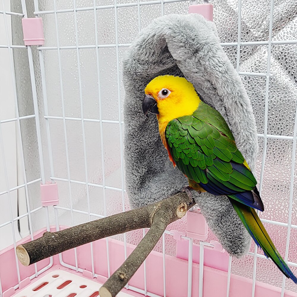 Mantón cálido de invierno para pájaros, manta para loros de esquina, Animal PEQUEÑO para mascotas, decoración de jaula para tienda de campaña colgante para periquitos, Cockatiel Lovebird