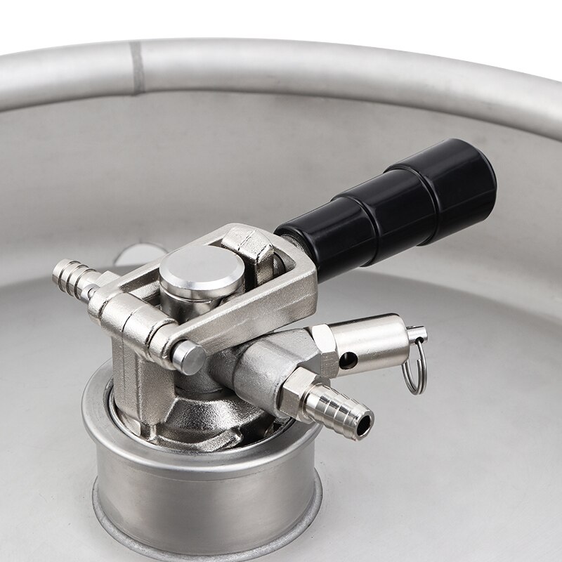 Stainless Steel Low Profile Beer Keg Coupler D System Coupler With Pressure Relief Valve Space Saving Keg Dispenser Tap HomeBrew