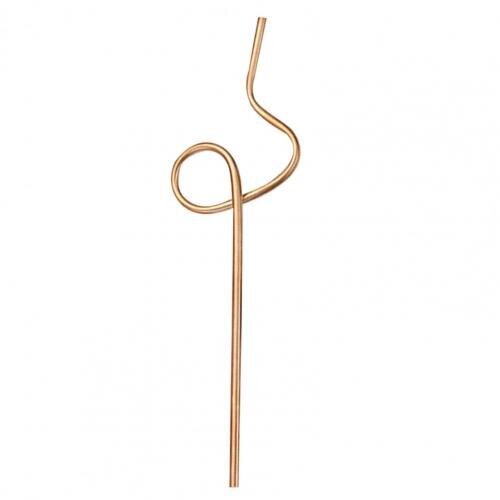 Drinking Straw Food Grade Rust-proof Stainless Steel Unique Shaped Polishing Surface Eco-friendly Metal Coffee Straws for Home: Rose Gold