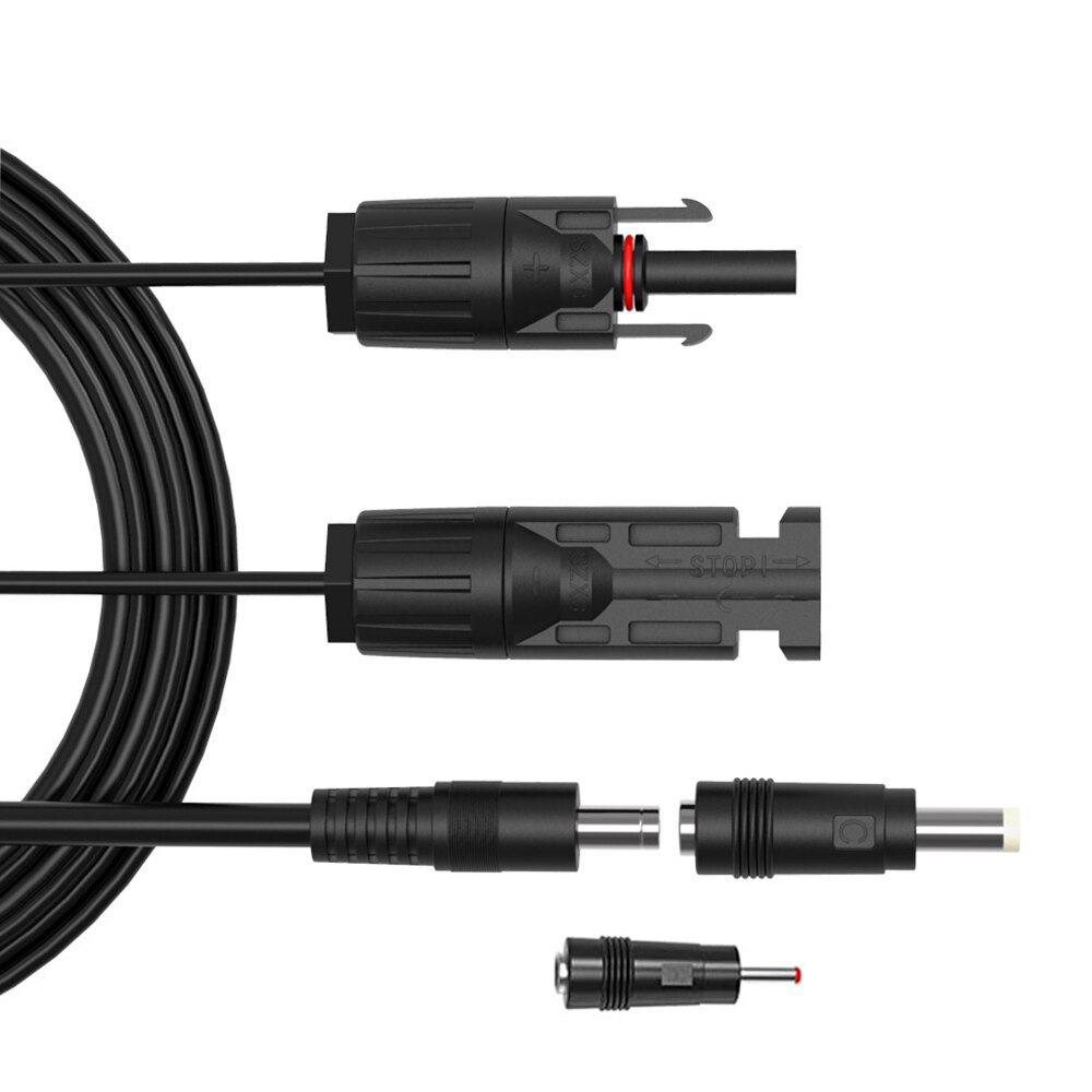 Connecteurs de panneaux solaires pour MC4, câble d'extension 16awg avec cc 5.5mm x 2.1mm cc 3.5x1.35mm cc 5.5x2.5mm pour centrale électrique, etc.