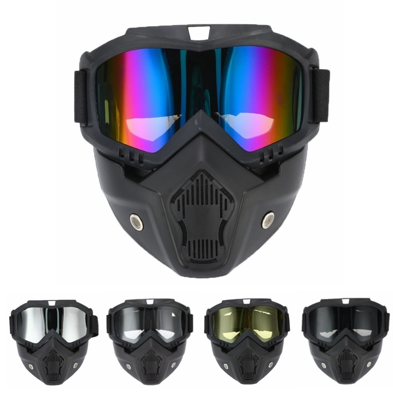 Beschermende Bril Winddicht Eyewear met Masker Bril Off-Road Helm Moto Bril voor Motorfiets Ski Skate Snowboard
