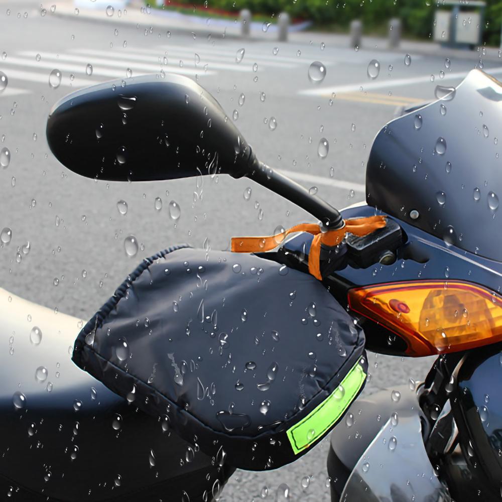 Winter Motorfiets Stuur Handschoenen Met Reflecterende Strip Winddicht Waterdicht Warm Motorbike Handle Bar Hand Cover Moffen