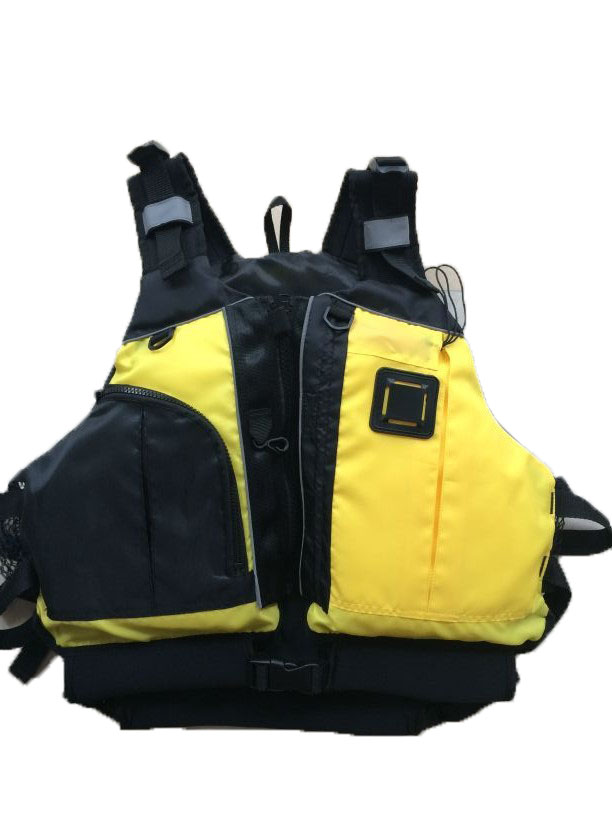 , certificado CE, chaleco salvavidas para Kayak, chaleco salvavidas para adulto, color rojo, ayuda a la flotabilidad PFD, Bolsillo grande: Amarillo
