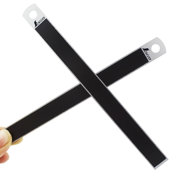 SHINWA Magnetic Stainless Steel Metal Ruler Metric Rule Precision Double Sided Measuring Tool 15cm 30cm 1PCS