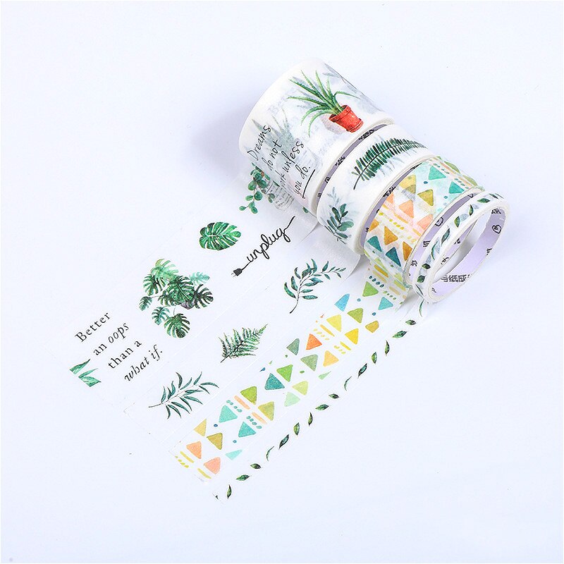 4pcs/set Japanese Decoration Kawaii Masking Fresh Paper Diy Washi Tape Stickers Scrapbooking Cute Stationary School Supplies: O